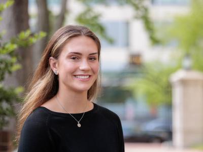 Women’s basketball player and accountancy major Faith Blethen