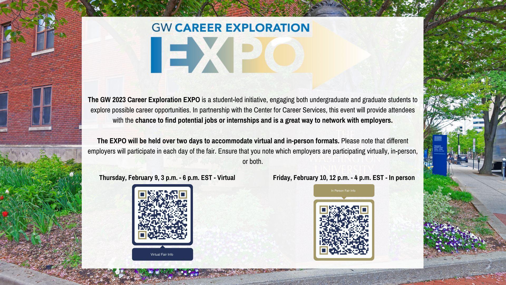 Career Exploration Expo Event Info